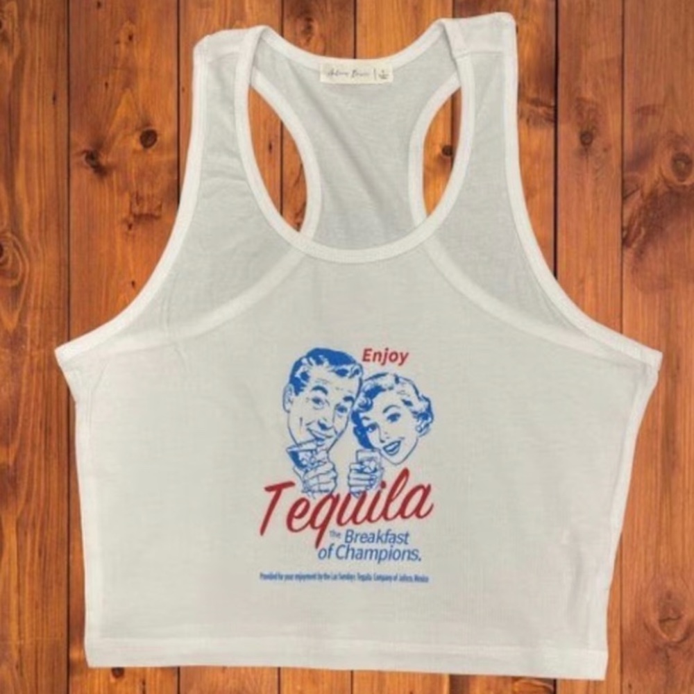 Enjoy Tequila Crop Tank Top